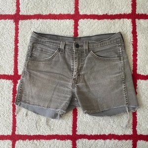 Levi's 511 Mini Distressed Grey Denim Jean Shorts